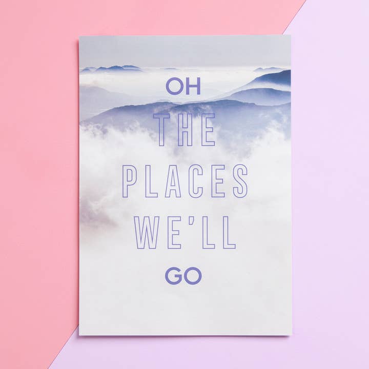 Oh The Places Print for wholesale by Neon Gray