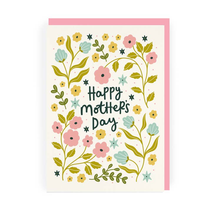 Happy Mother's Day Pretty Floral Card - Cute Flowers Card for wholesale by Abbie Imagine