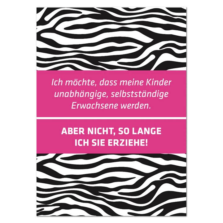 Postcard “independent adults” for wholesale by Rabenmütter Verlag UG