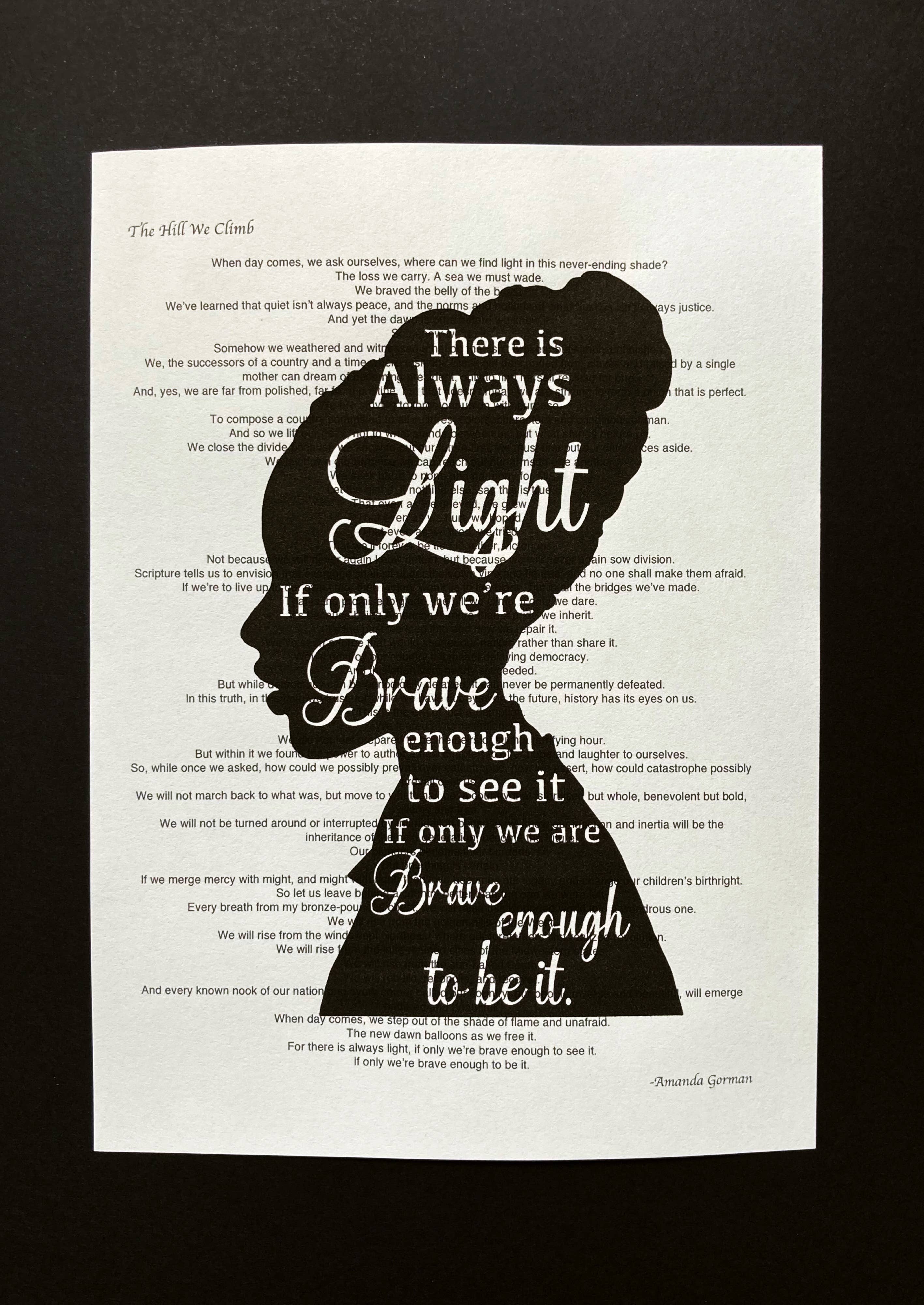 Book Page Art - Venta al por mayor Ilustración - Amanda Gorman: La colina que subimos1