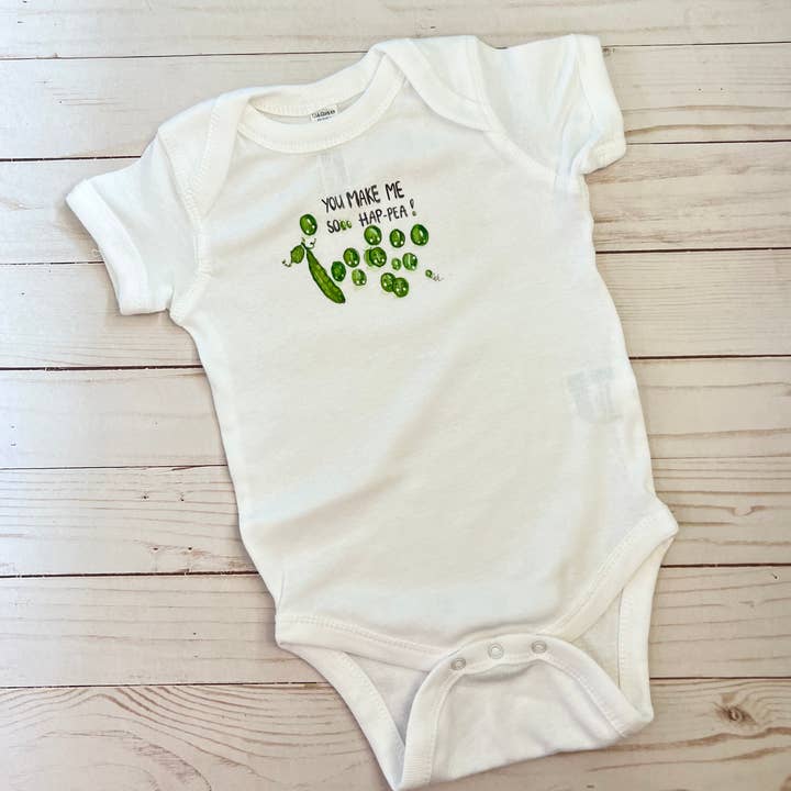 Du machst mich so glück-erbsen Baby-Body für den Großhandel von LittleThaoStudio