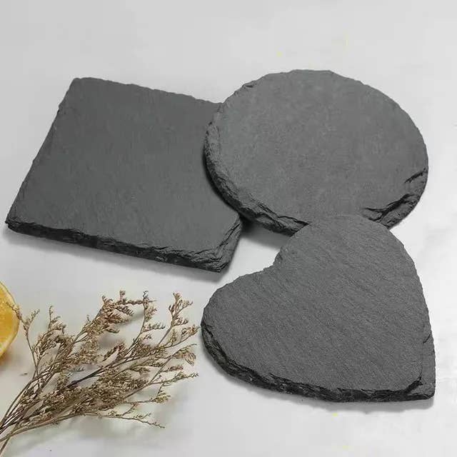 Slate Coaster - Heart, Round or Square and other Purchase Wholesale médaille à graver. Free Returns & Net 60 Terms on Faire trending on Faire.