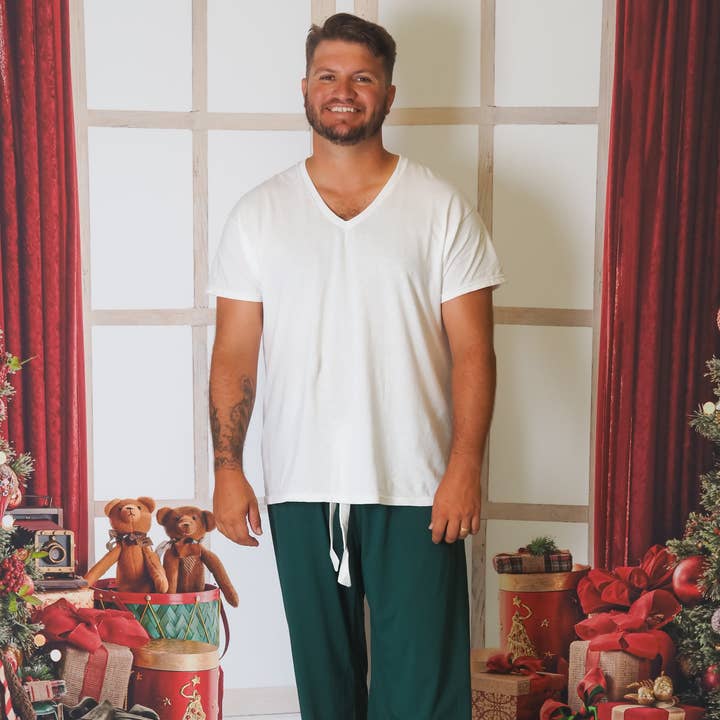 Classic Green Adult Pajama Pants for wholesale by Southern Taters