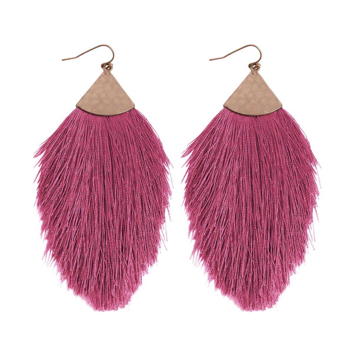 MYS Wholesale Inc - Wholesale Tassel Earrings - Tassel With Hammer Metal Hook Drop Earrings8