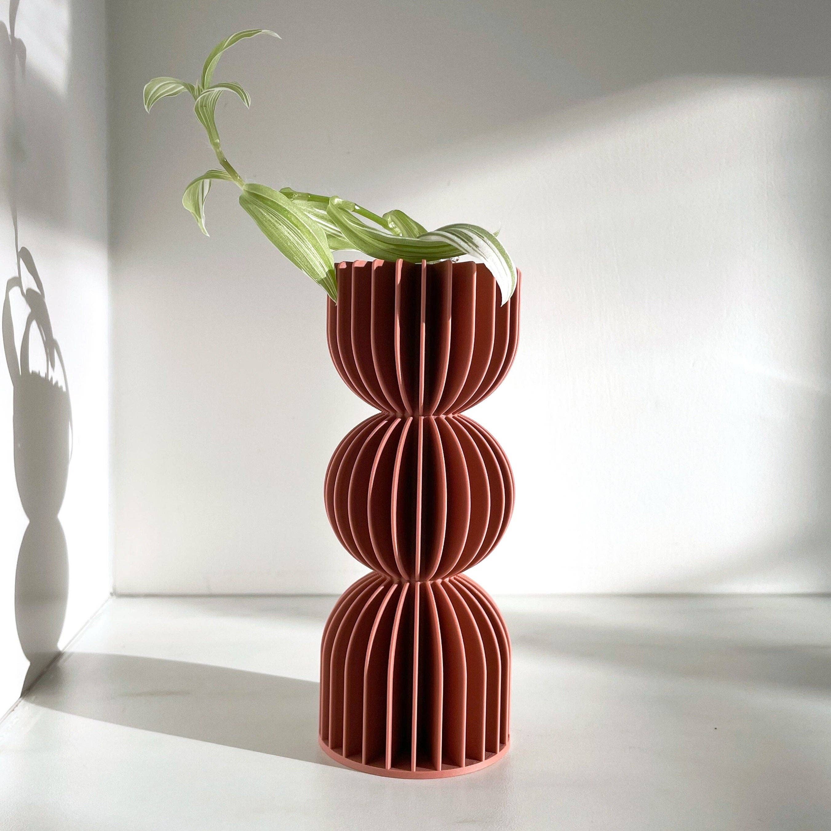 Sonnihaus - Vente Vases - Vase Fleur BAUHAUS en impression 3D style Japandi0