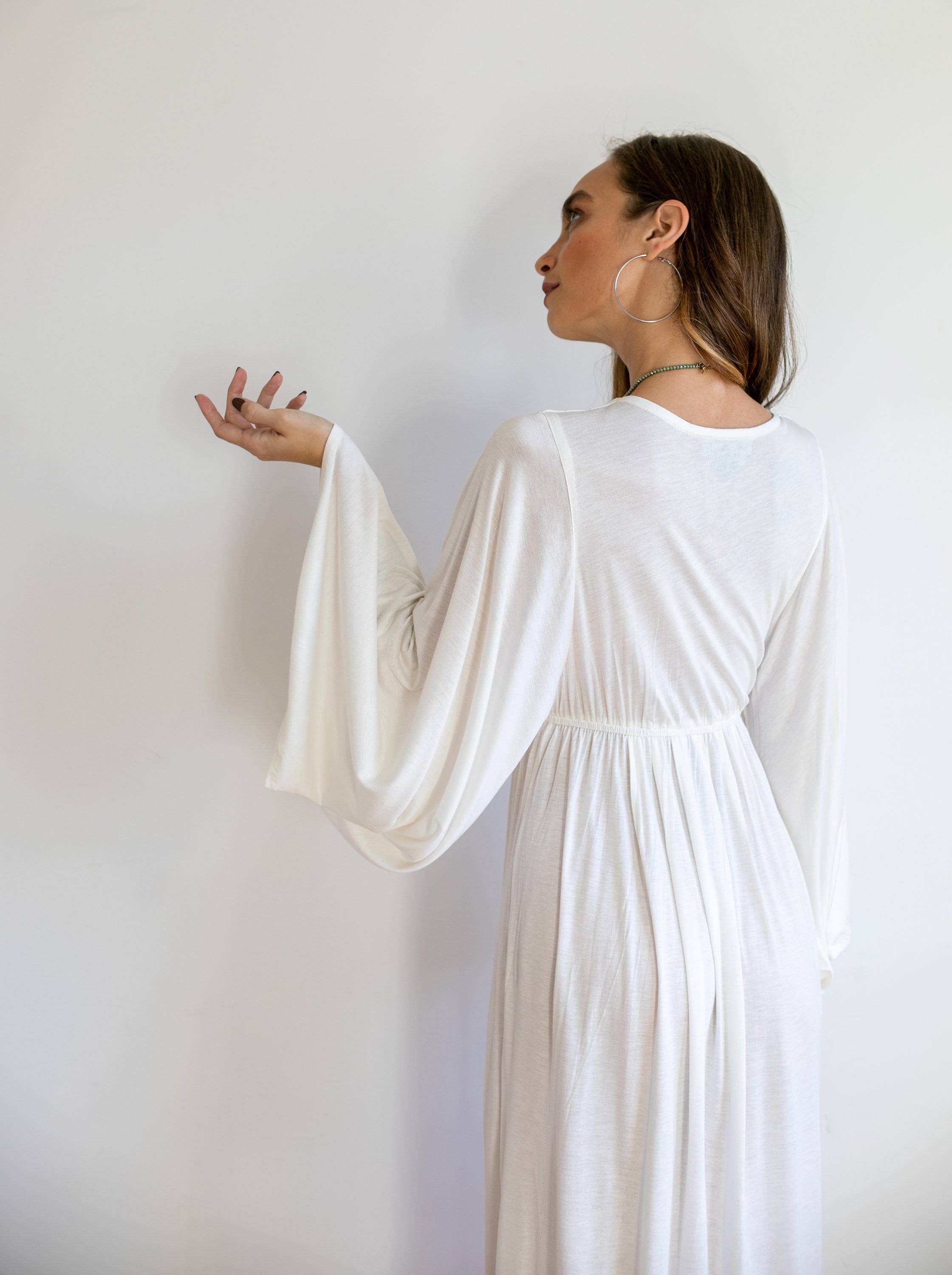 Paramita Designs - Vente Robe – femme - Robe longue déesse à manches cloche19