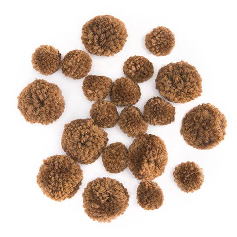Factory Direct Craft - Wholesale Craft supplies - Pack of 20 Asst (1" to 1-1/2") Yarn Pom Poms - Select Color 2