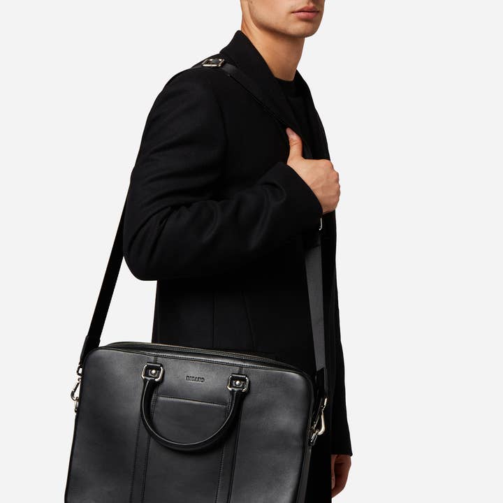 black Classic men's leather bag/Henrik for wholesale on Faire1