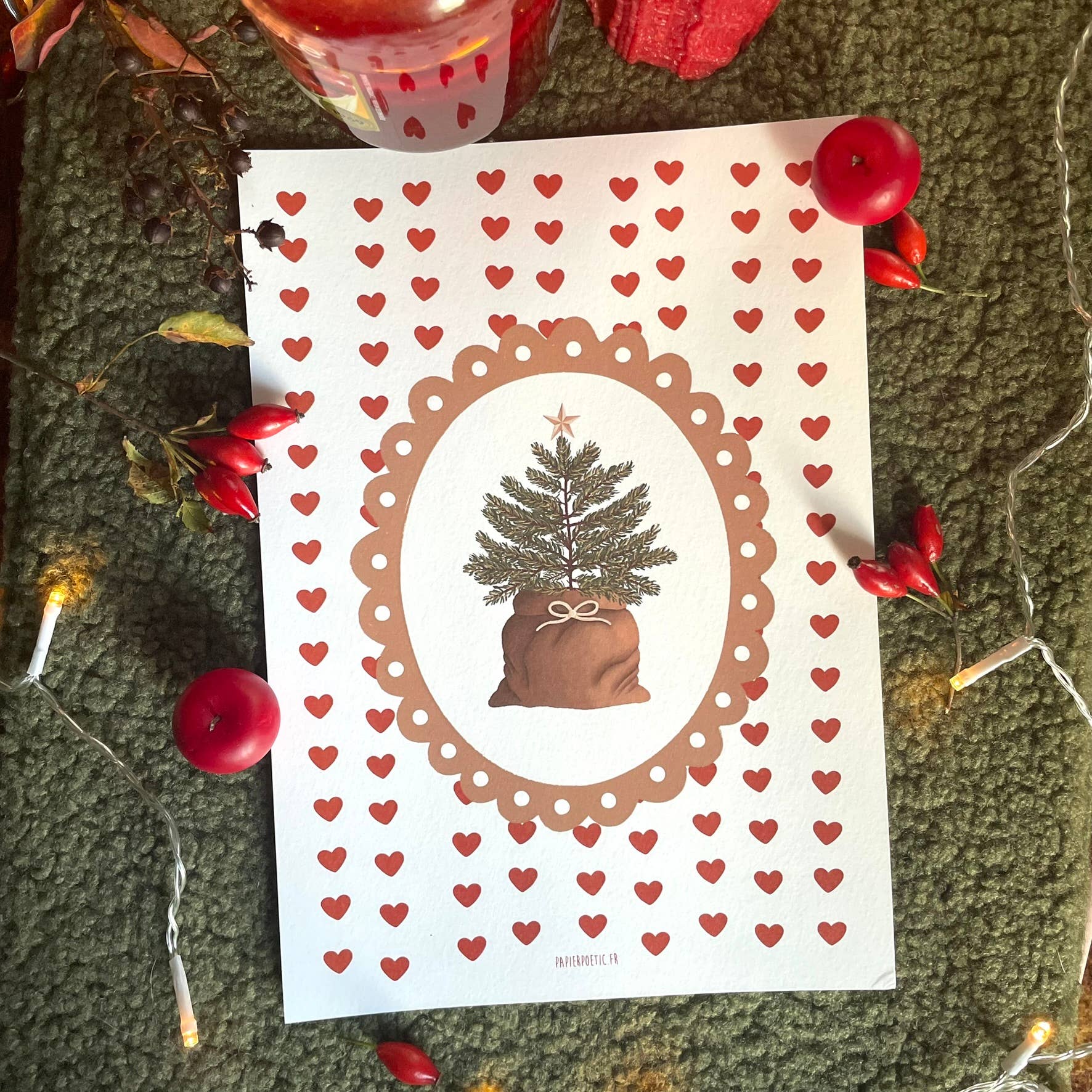 Papier Poetic - Wholesale Poster - "Christmas Tree Medallion" stripes1