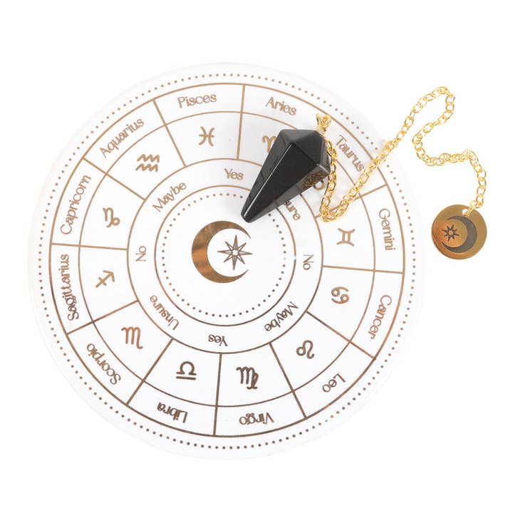 Something Different Wholesale - Wholesale Meditation Supplies - Astrology Wheel Zodiac Pendulum Divination Kit1