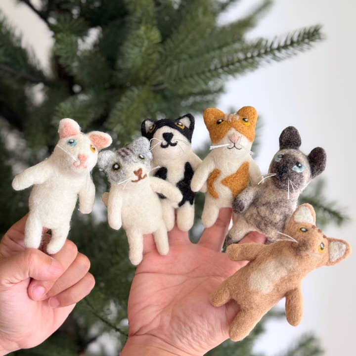 Ensemble de marionnettes en forme de doigt de chat variées  pour la vente par Ganapati