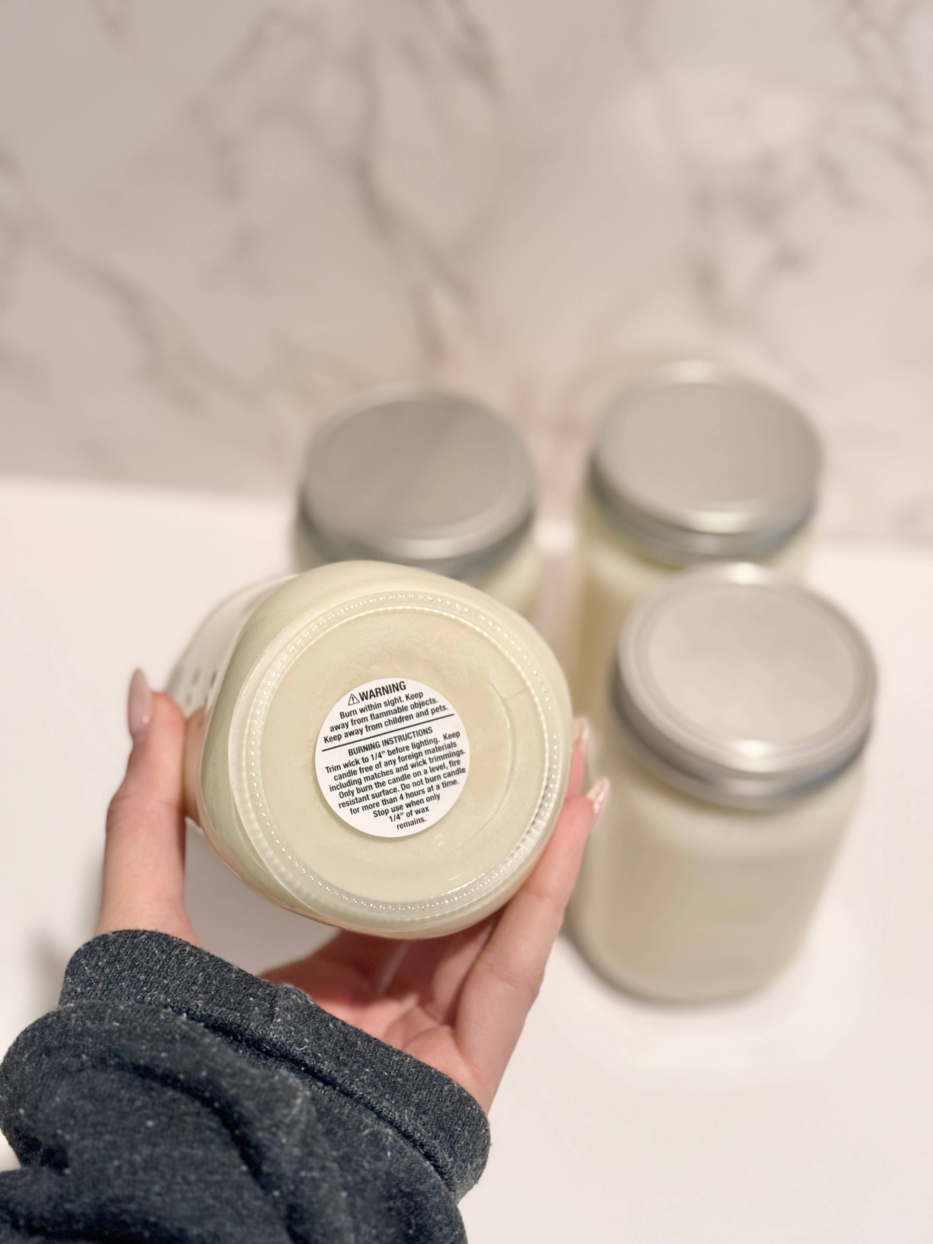 Candle Cabana - Vente Bougie en bocal - Bougie en cire de soja 100 % naturelle dans bocal Mason de 14 oz - Étiquette privée4