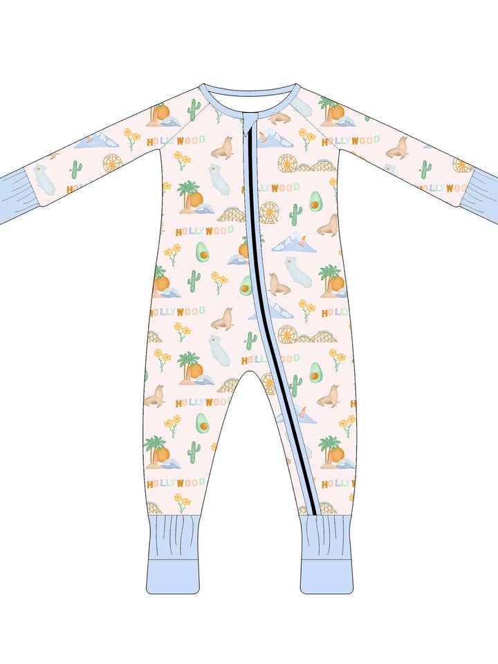 Pyjama en bambou de l'État de Californie du Sud pour la vente par With Love, From Collection