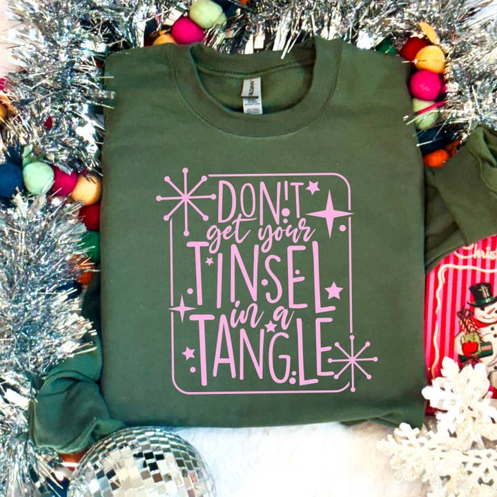 Tinsel In Tangle Christmas 2025 Sweatshirt | Gildan for wholesale by Shoppe SHC