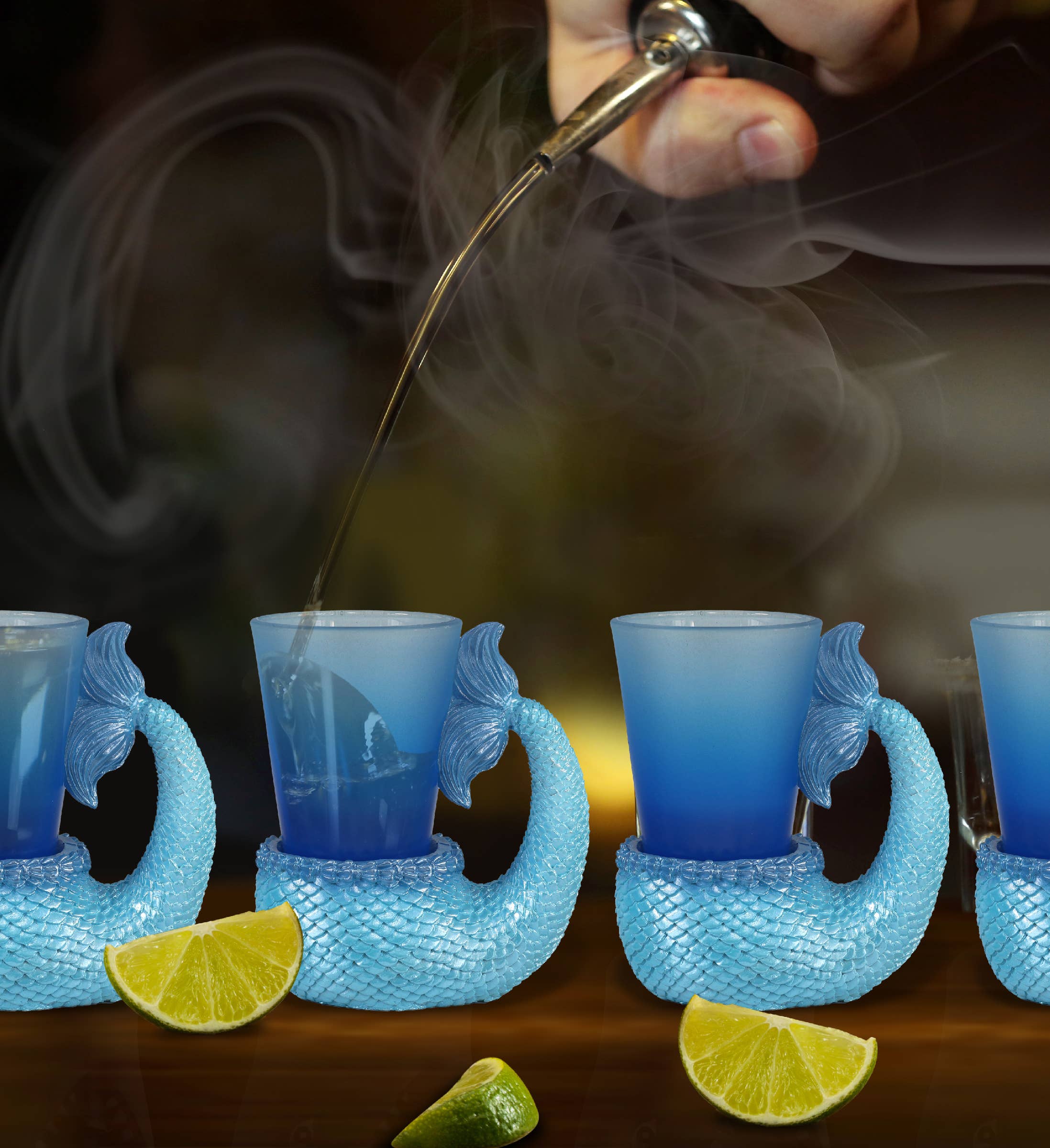 Cota Global - Wholesale Shot Glass - Cool Shot Glass - Blue Mermaid Tail3