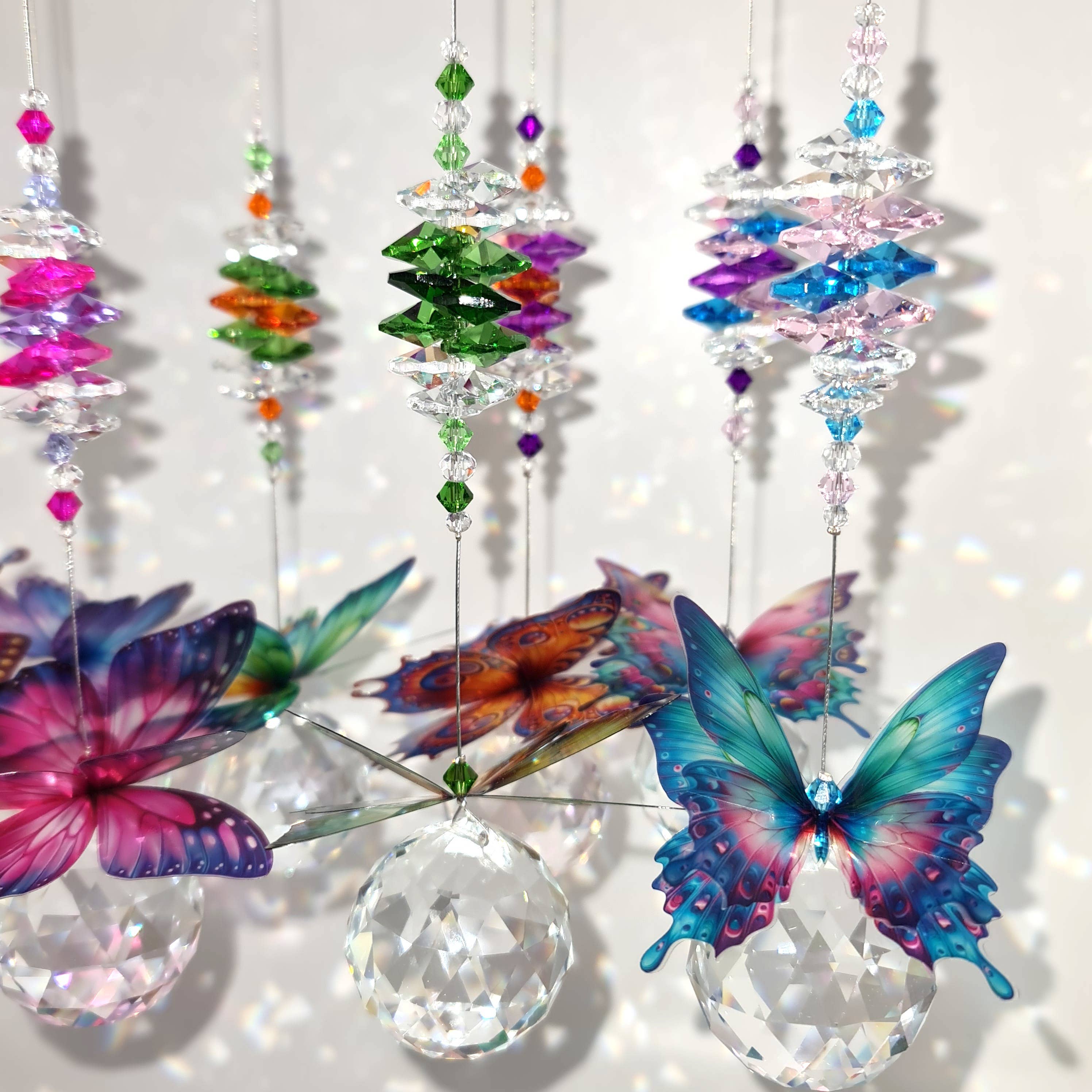 Gifts N Crystals – wholesale Suncatcher – Butterfly Suncatchers- large size BFSC-L2