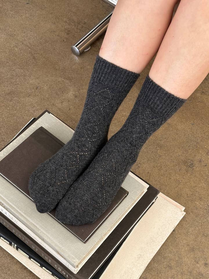 Le Bon Shoppe - Wholesale Sokken - Dames - Kasjmier Pointelle Sokken (groothandel)1