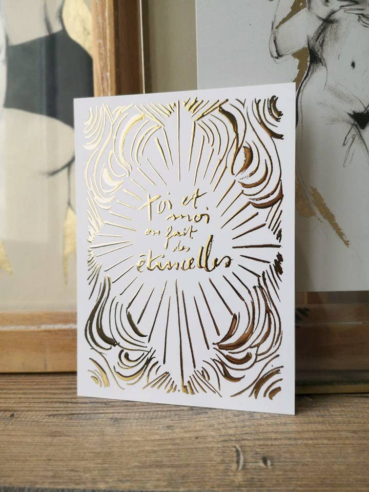 Tifalia - Wholesale Postcard - Gold postcard “The sparks”1