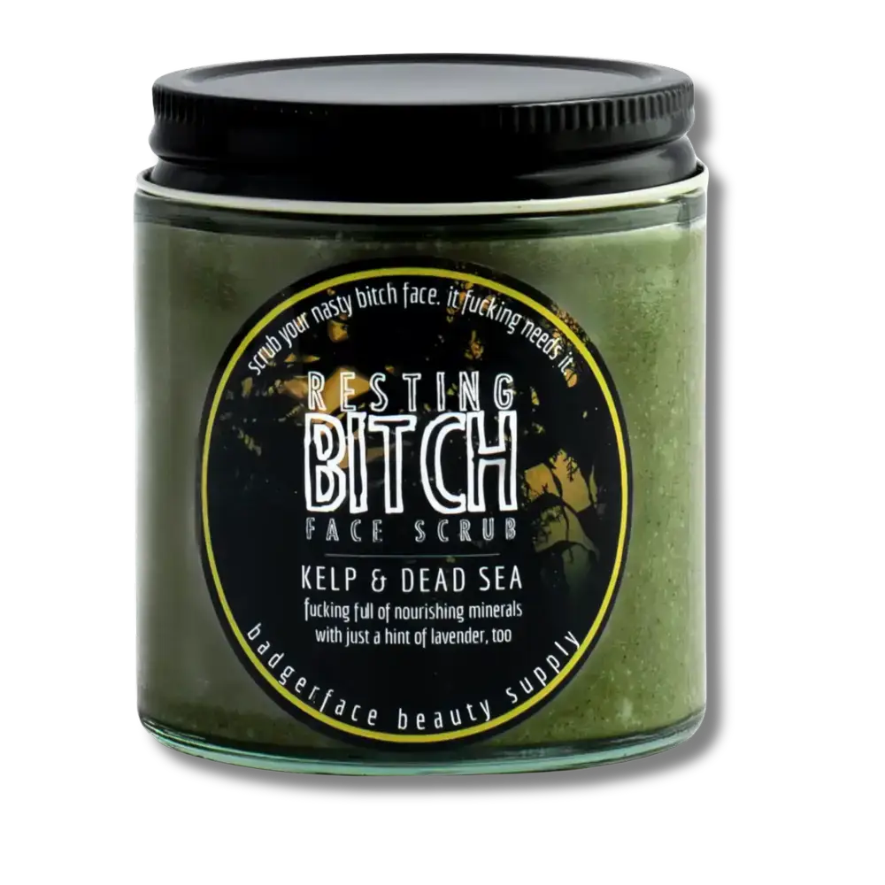 Badgerface Beauty Supply - Wholesale Facial Exfoliant/Scrub - Dead Sea Salt Scrub. Sea Kelp Face Scrub with Dead Sea Salt.1