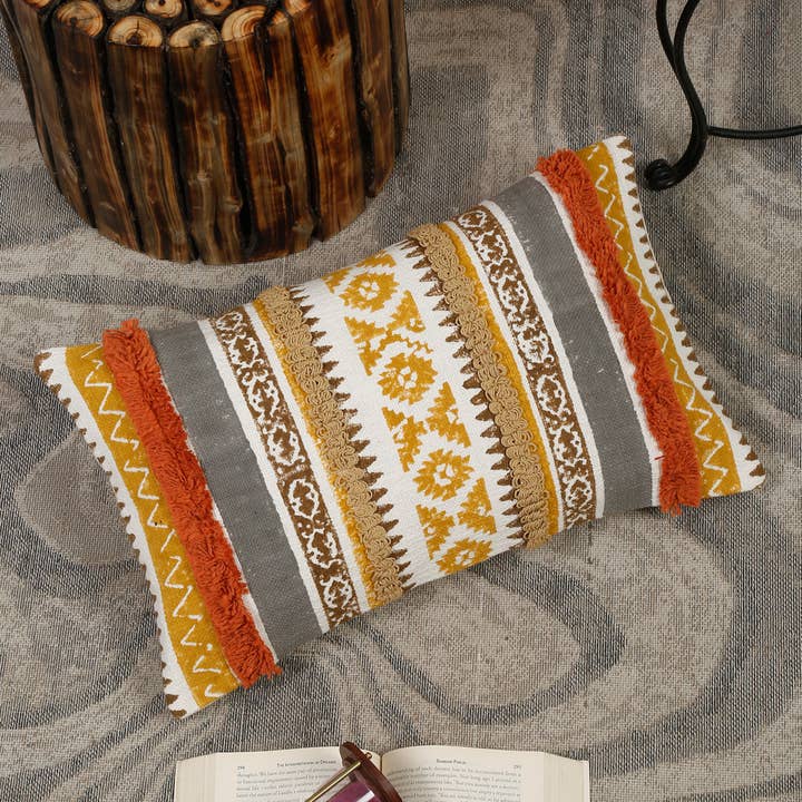 Urban Adorn - Wholesale Throw Pillow Cover - Set of 6 Bohemian Inspired Indian Block Print Cushion Cover3