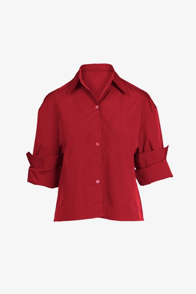 Naked Zebra – wholesale Blus - Dam – Blus med uppkavlade ärmar och knappar25