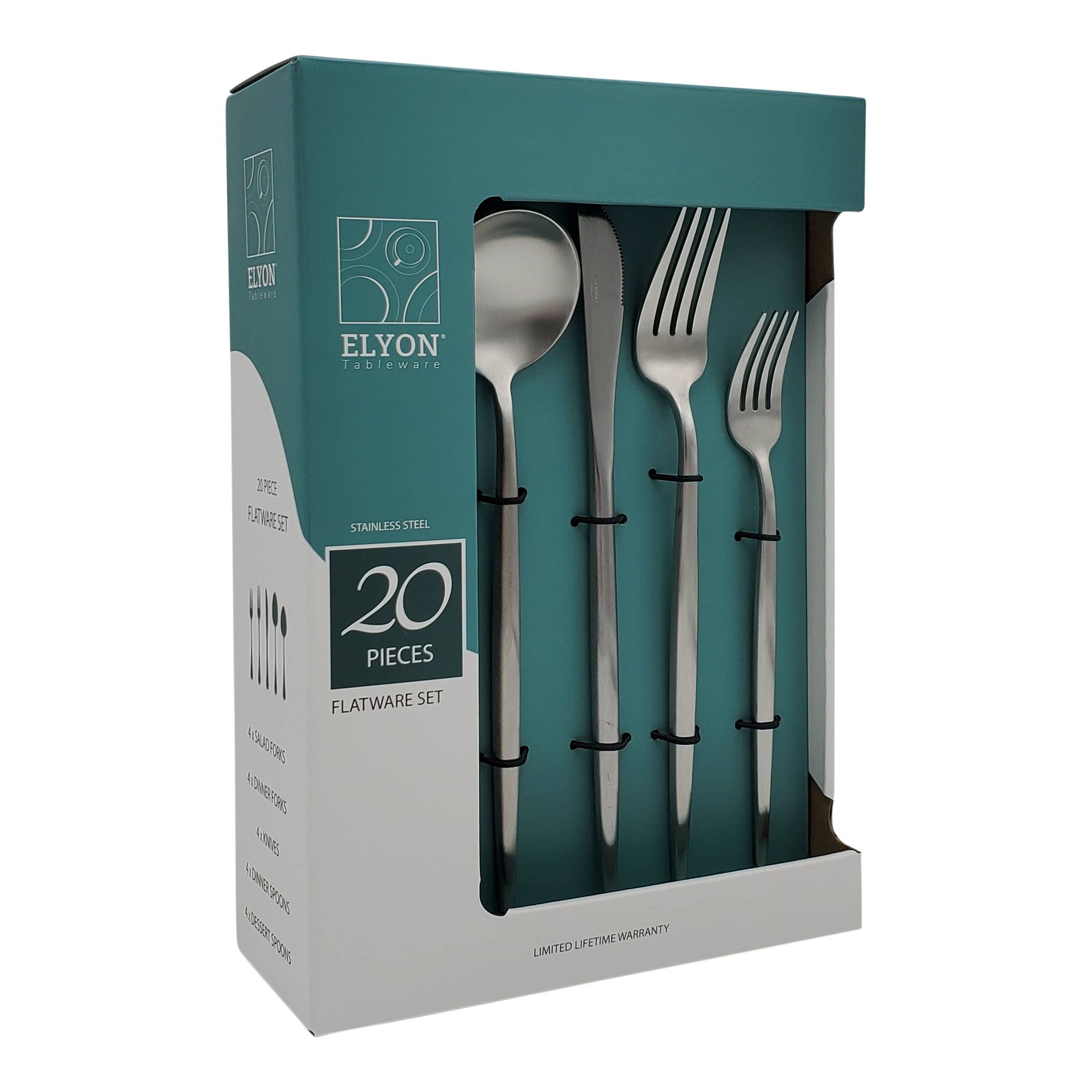 Elyon Tableware® - Vente Set de couverts - Ensemble de couverts colorés 20 pièces en acier inoxydable pour 4 personnes10