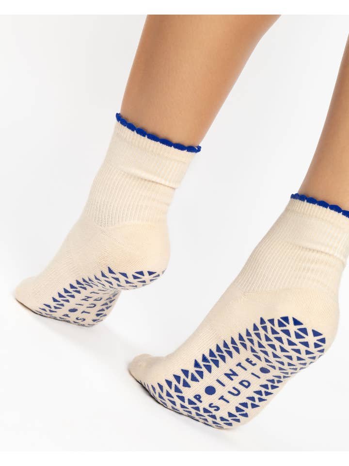 Pointe Studio - Wholesale Sokken - Dames - Dames sokken Mental Vacay met enkelgrip – antislip katoenmenging voor pilates en barre3