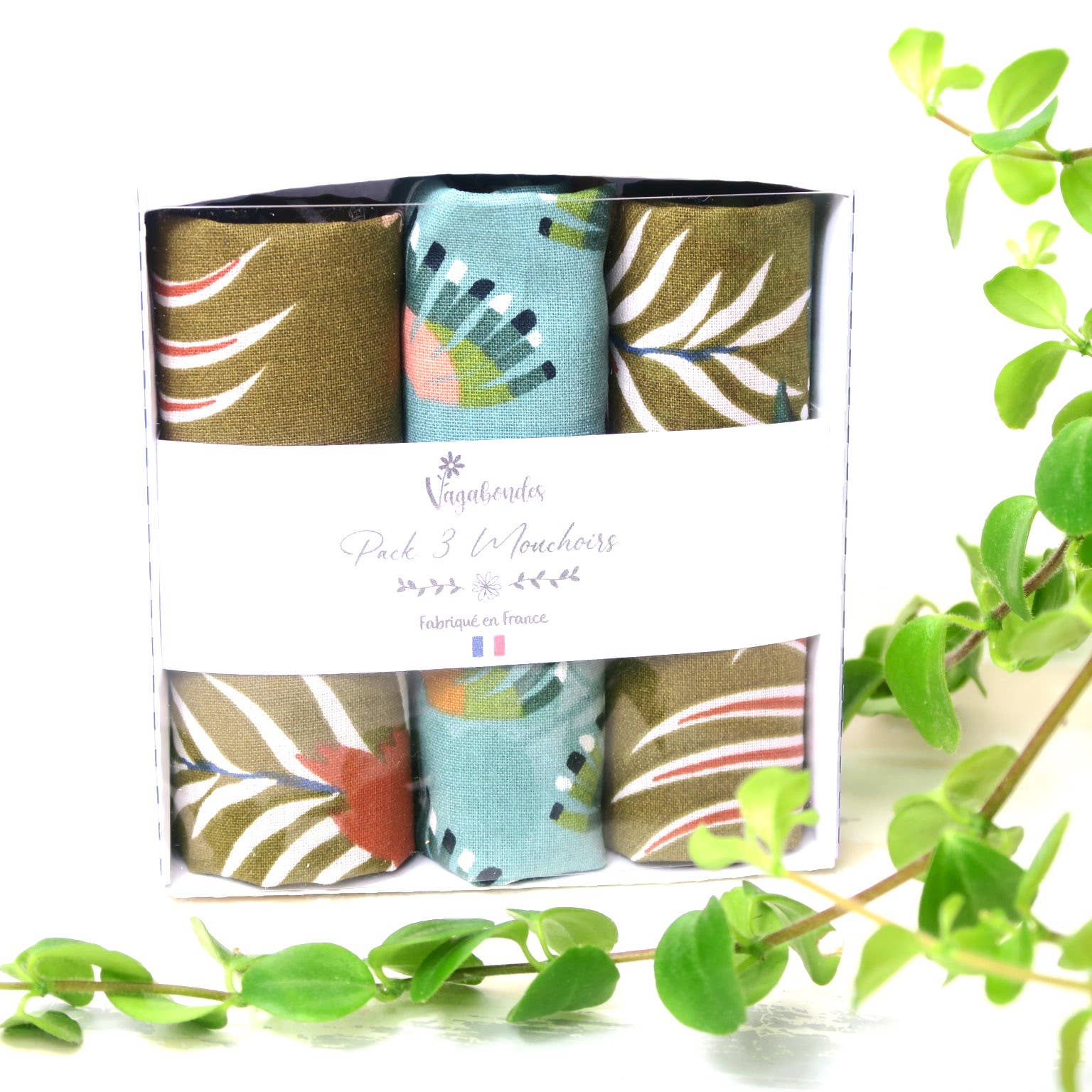 Vagabondes - Wholesale Handkerchief - Unisex - Pack of 3 Cotton Handkerchiefs, Reusable and Eco-friendly7