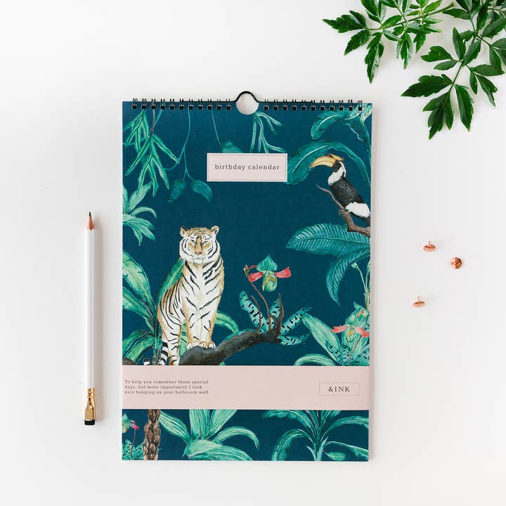 Grøn/Botanisk &INK Fødselsdag Kalender for engroshandel på Faire