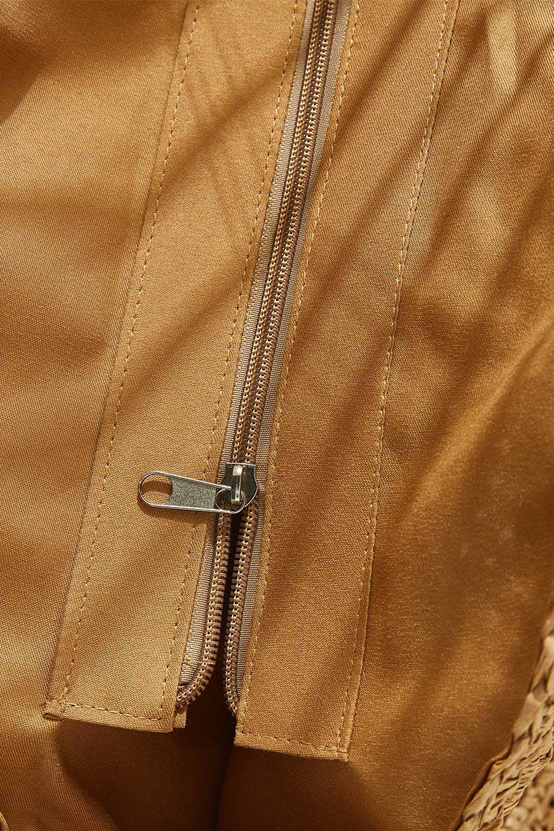 Cap Zone - Vendita all'ingrosso Borsa da spiaggia - Borsa da spiaggia rotonda in rattan con faccina sorridente5