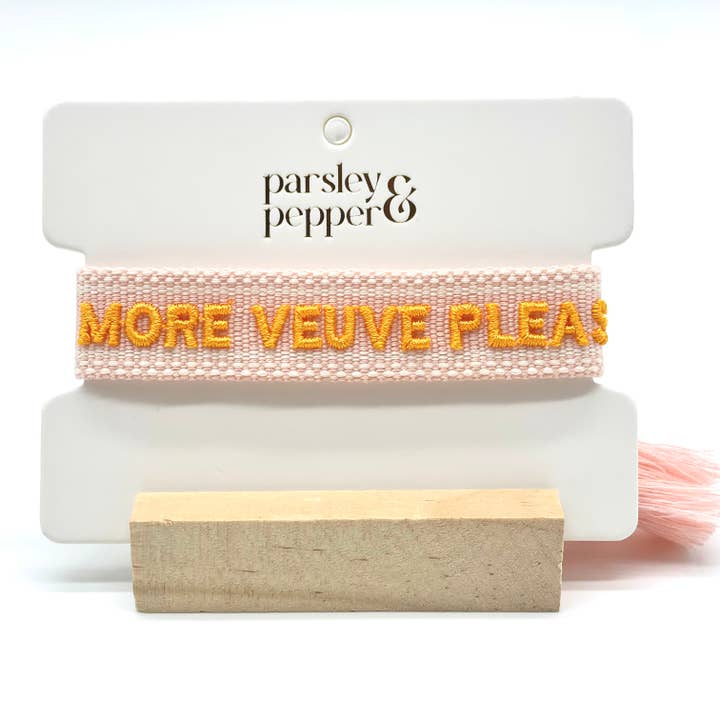 Parsley & Pepper - Wholesale Woven/Braided Bracelet - MORE VEUVE PLEASE Statement Bracelet woven, embroidered3