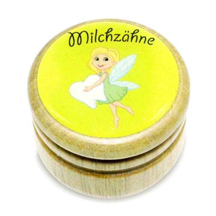 Mælketændåse Tandfe Af Træ Med Skruelåg 44 mm for engroshandel hos GICO Spielwaren