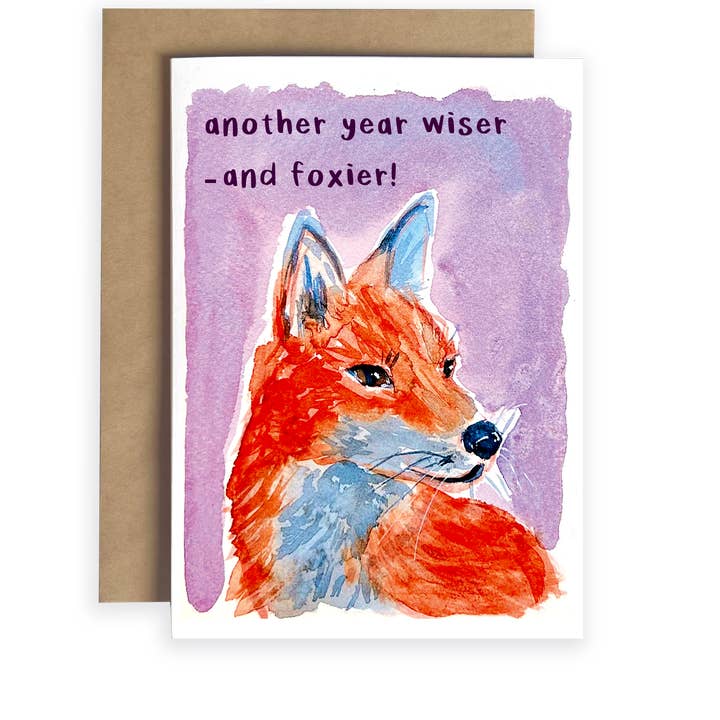 Foxy | Biglietto di Auguri per la vendita all'ingrosso da parte di Janine Payne Illustrations