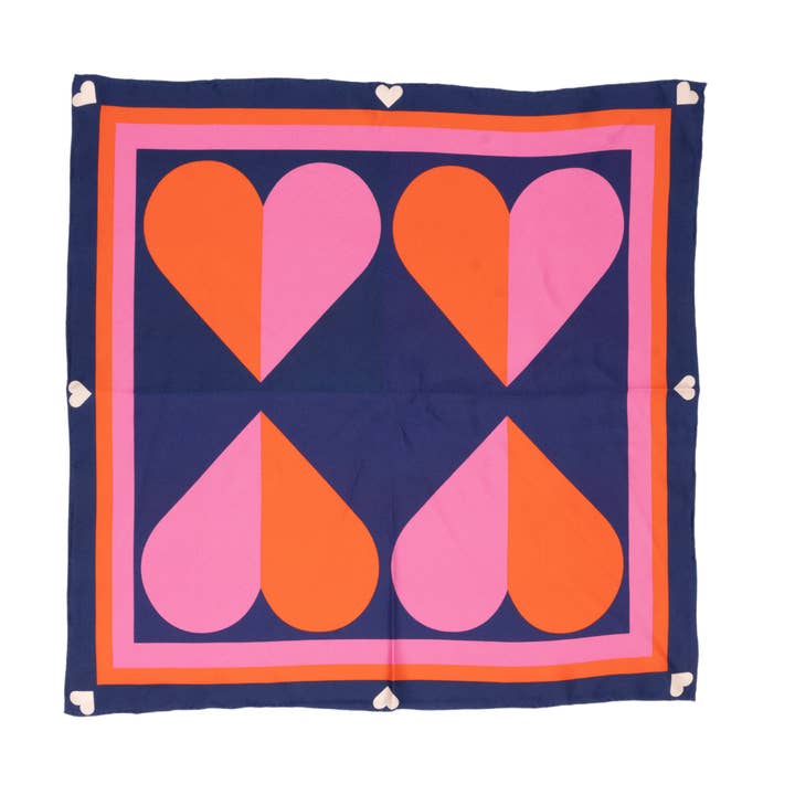 Navy Harts - Sciarpa in seta - 20" per la vendita all'ingrosso da parte di B. Hartzell