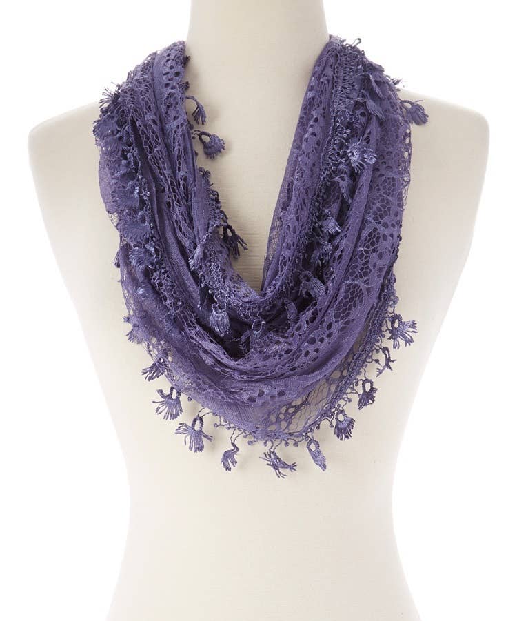 J & X - Wholesale Scarf - Women's - Infinity Lace Scarf(SP64N)0