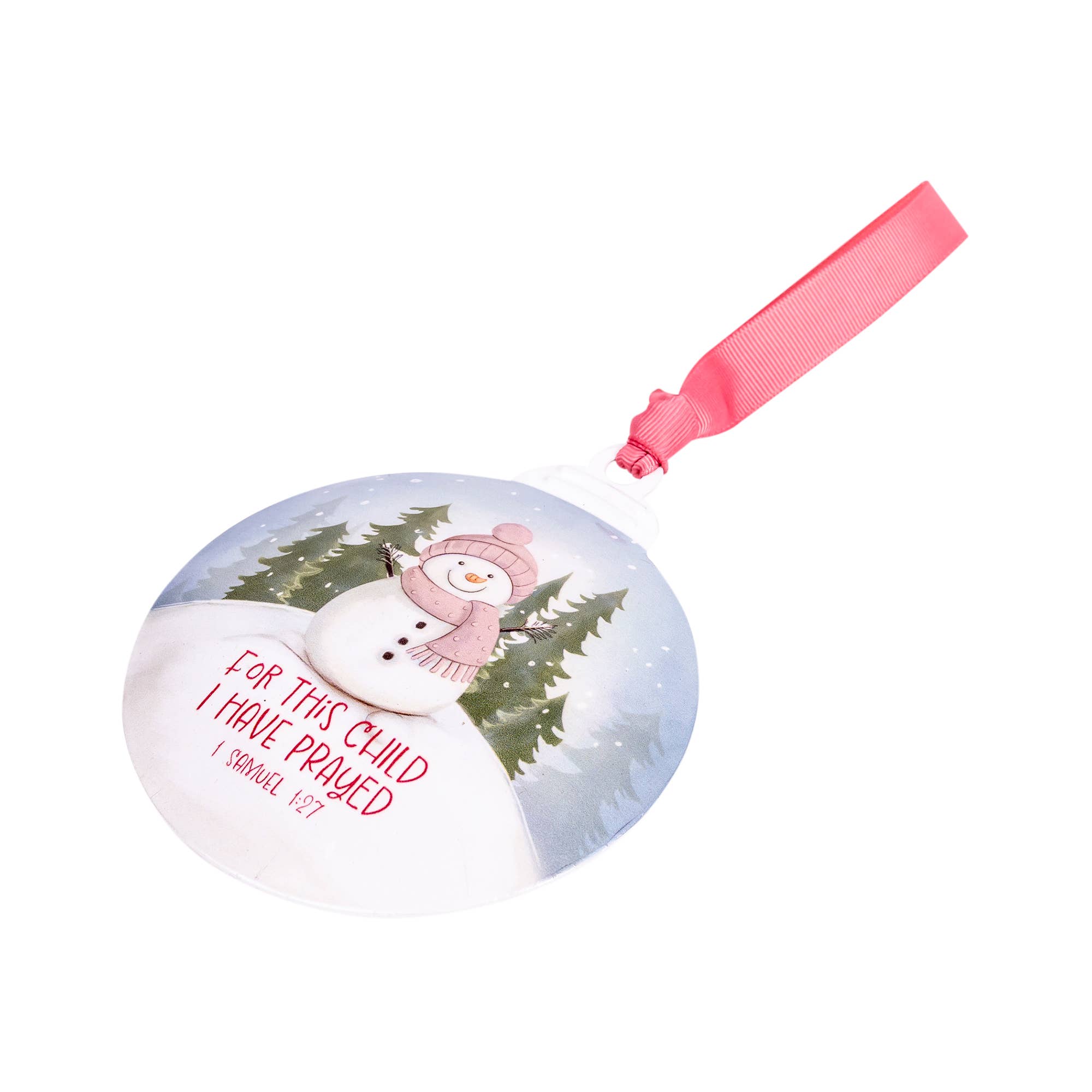 Divinity Boutique - Wholesale Ornament - Metal Ornament: For This Child (Pink) 1 Samuel 1:272
