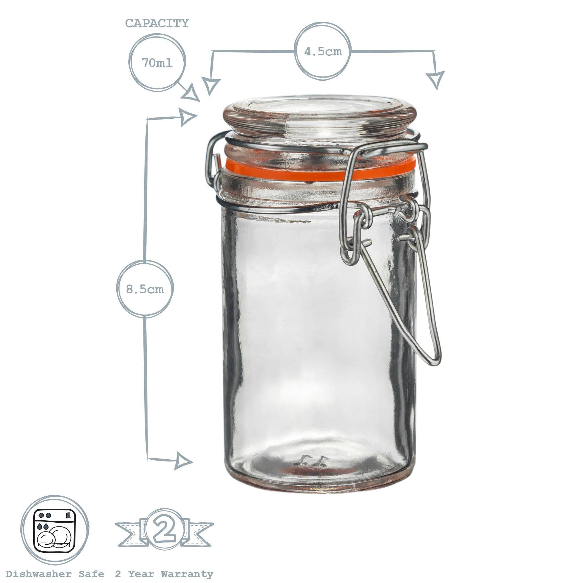 Rinkit Pty Ltd - Wholesale Jar - Glass Storage Jar - 70ml - White Seal5