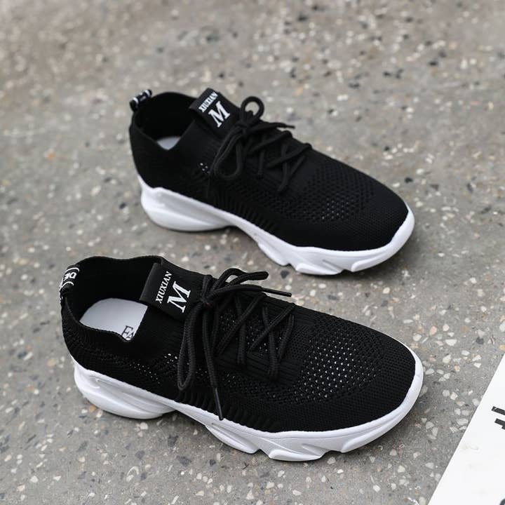 Calseosvic - Vendita all'ingrosso Sneakers sportive - Donna - Scarpe sportive traspiranti super morbide per donna 1963 nere3