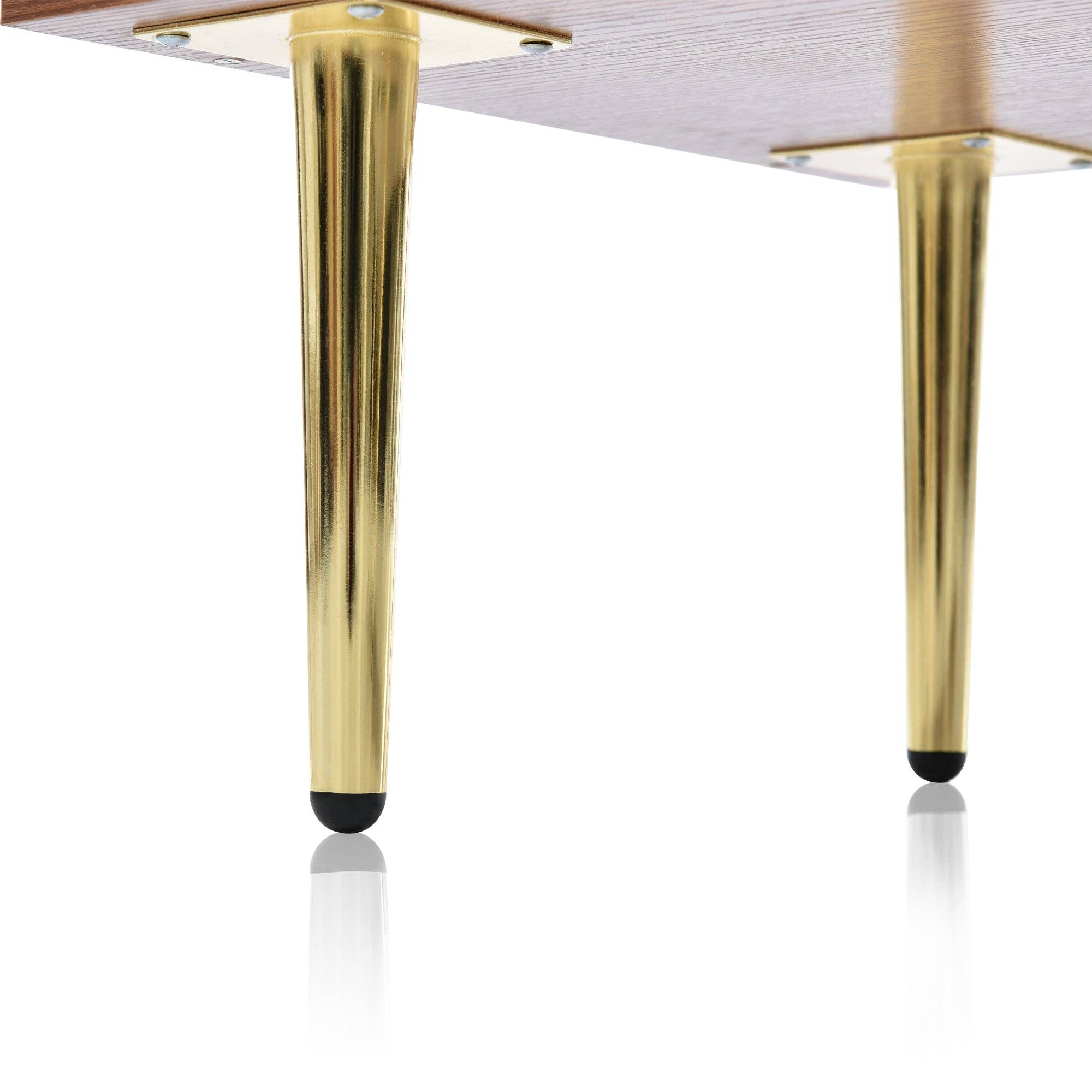 Urban Meuble - Wholesale Cabinet - Vintage sideboard with 6 rattan drawers, golden handles and legs, 120*90*40cm DELMO21