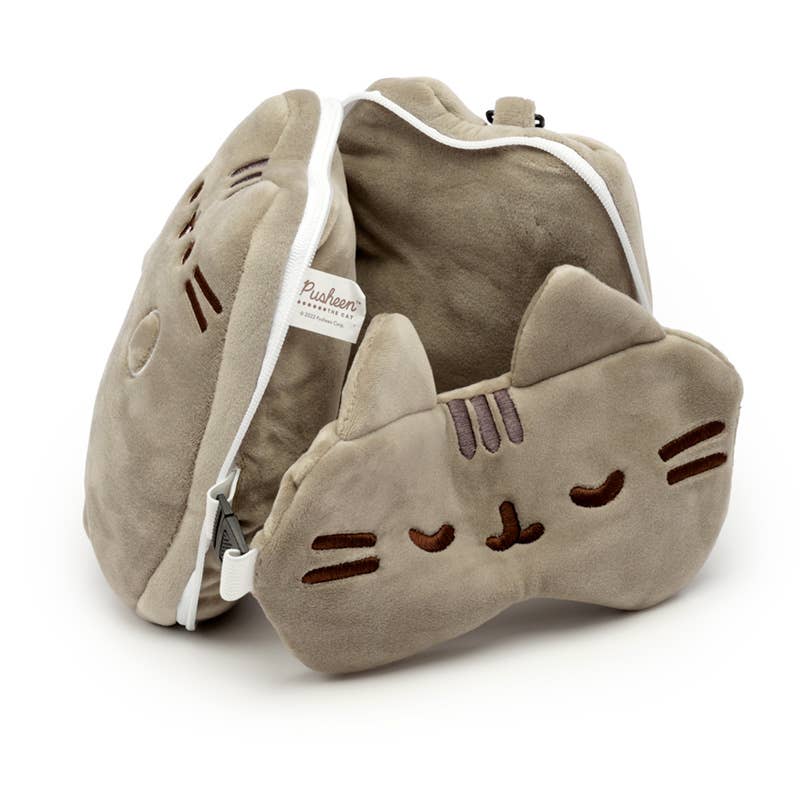 Puckator EU - Wholesale Travel Pillow - Relaxeazzz Pusheen Cat Shaped Travel Pillow & Eye Mask2
