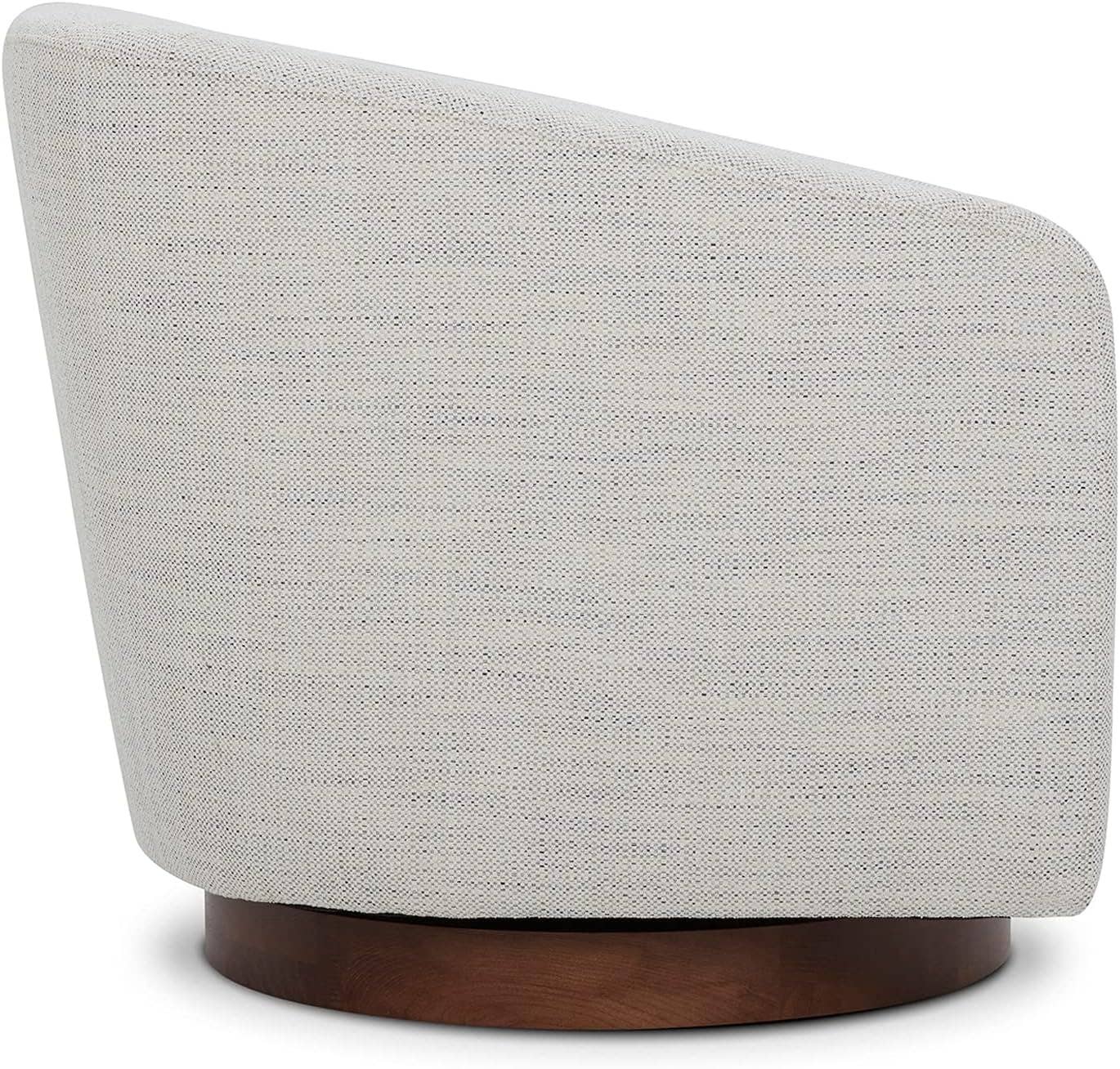 Ivory Swivel Barrel Chair With Plush Foam Back Cushion for wholesale on Faire6