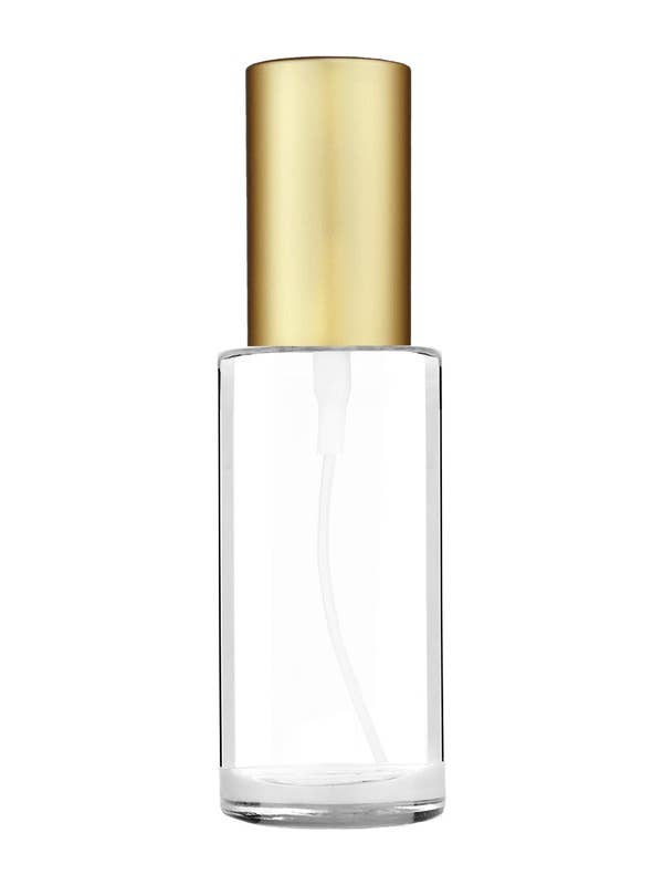 Best Bottles - Vente Vaporisateurs - Flacon cylindrique transparent avec pompe de pulvérisation - 25 ml (bouchons multiples)1