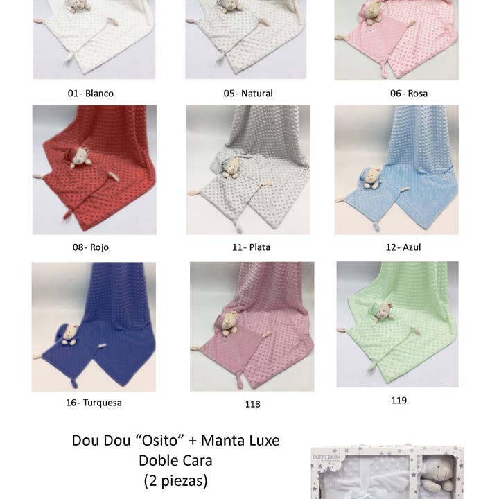 Cotton Socks - Vente Couverture de lit – enfant et bébé - DOU DOU OURSON + COUVERTURE LUXE DOUBLE FACE 80X110 CM