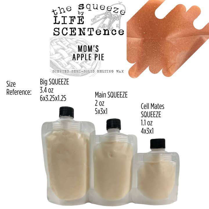 Mom's Apple Pie Squeeze Wax Melt 3 Sizes Available for wholesale by Life SCENTence