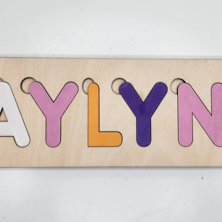 Chelsea Brandt Creations - Wholesale Puzzle - Kids - Custom Wood Name Puzzle