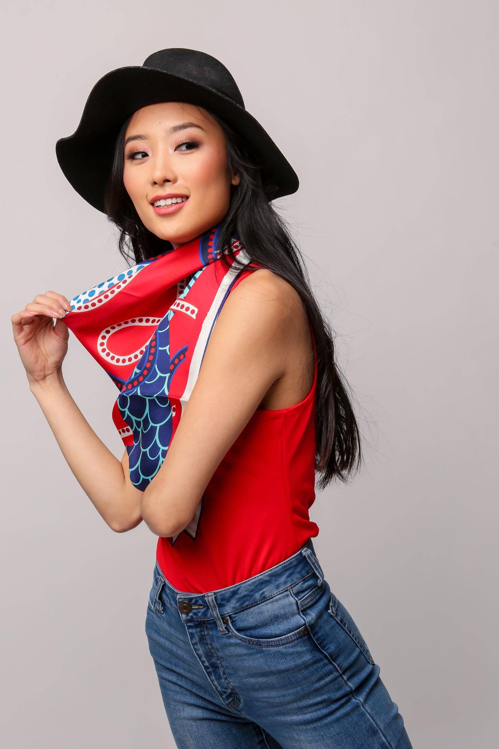 CB Grey - Wholesale Scarf - Women's - The Ellis Silk Scarf4