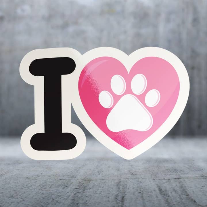 Adoro Cães - Autocolante por atacado de Two Feet Treats