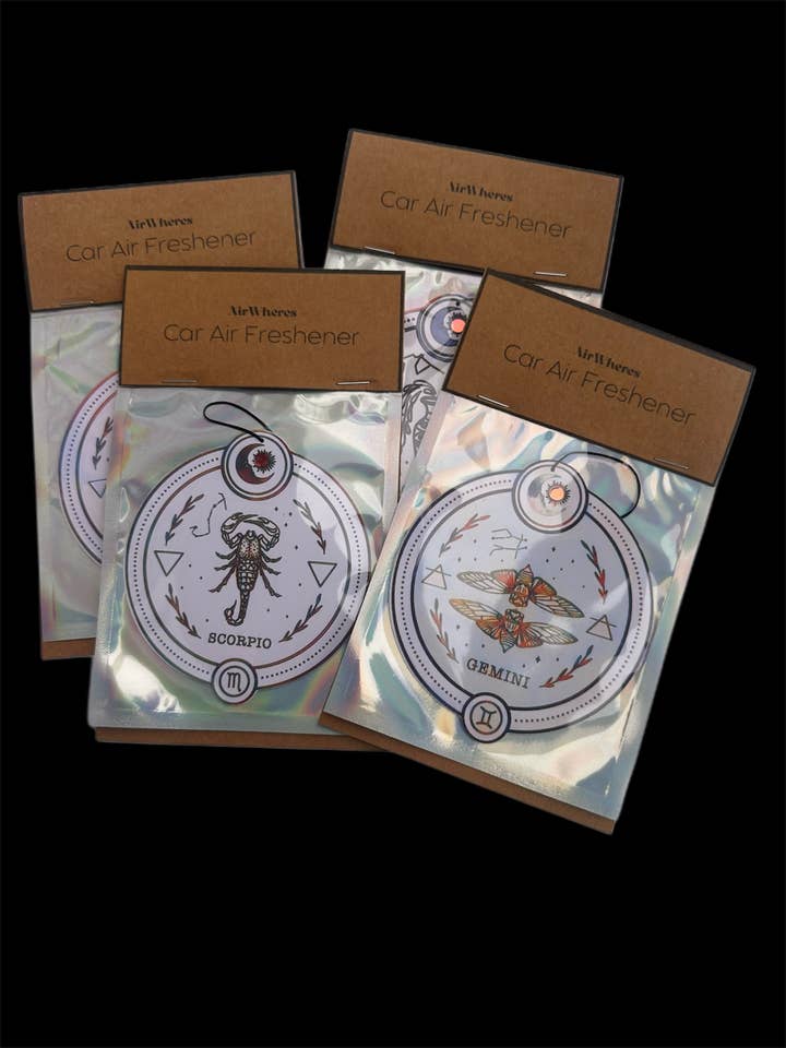 Zodiac Car Air Fresheners Small Space Astrology for wholesale by airWheres