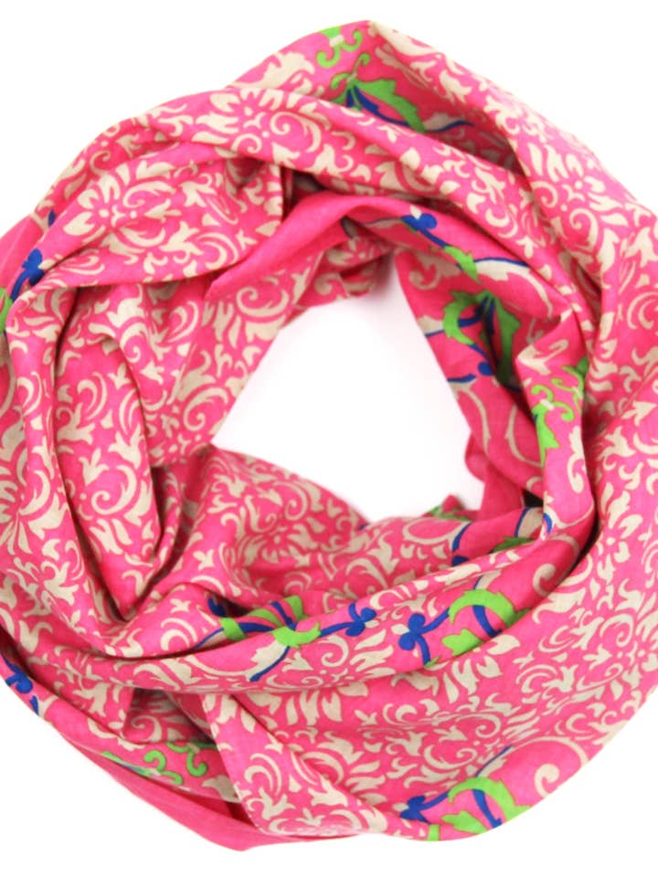 Cotton Square Palazzo Pitti Pink for wholesale by Les Belles Vagabondes