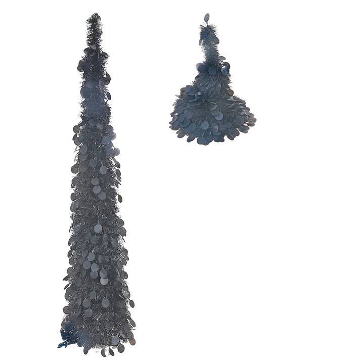 IH Casa Decor - Wholesale Christmas Decoration - BLACK POP-UP HALLOWEEN TINSEL TREE
WITH STAND0